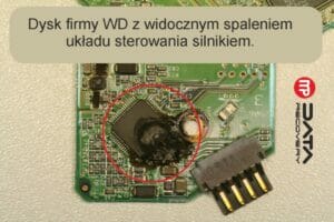 Uszkodzenie elektroniki dysku WD