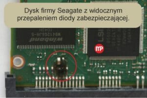 Uszkodzenie elektroniki dysku Seagate