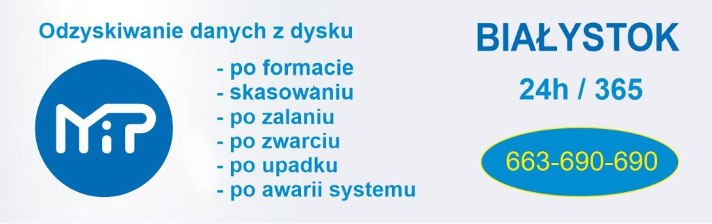 Odzyskiwanie danych z dysku Białystok