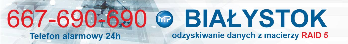 Odzyskiwanie danych z macierzy raid 5 Białystok 667-690-690