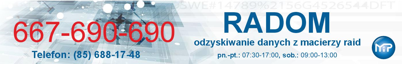Odzyskiwanie danych z macierzy Radom